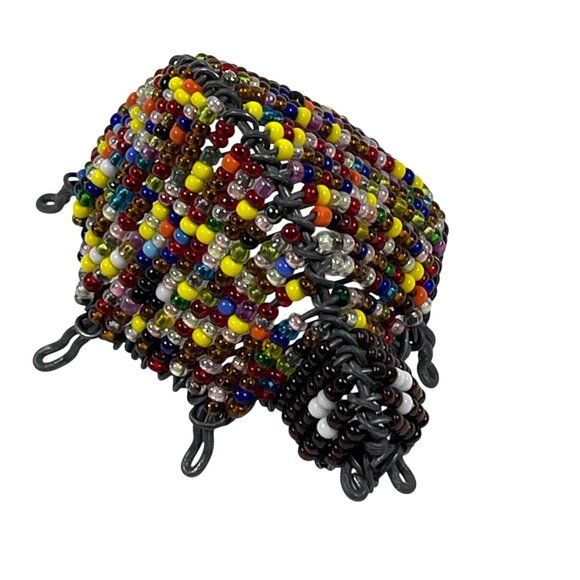 African Wire Beaded Beetles Bugs Pair Set Handcrafted South Africa Art Décor - Picture 4 of 7